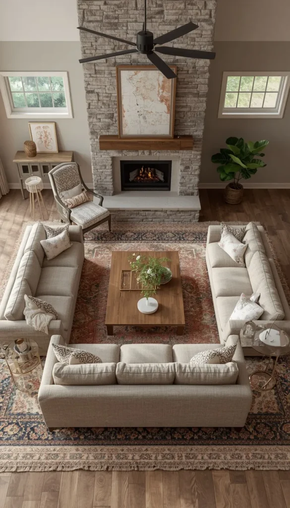 U Shaped Wraparound for Entertaining