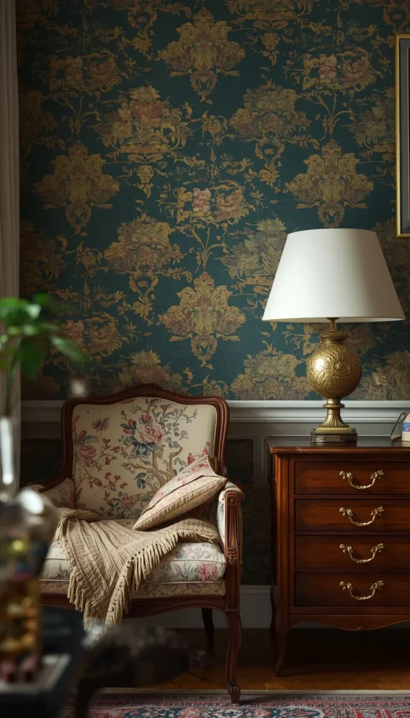 Vintage Damask and Chinoiserie for Old World Charm