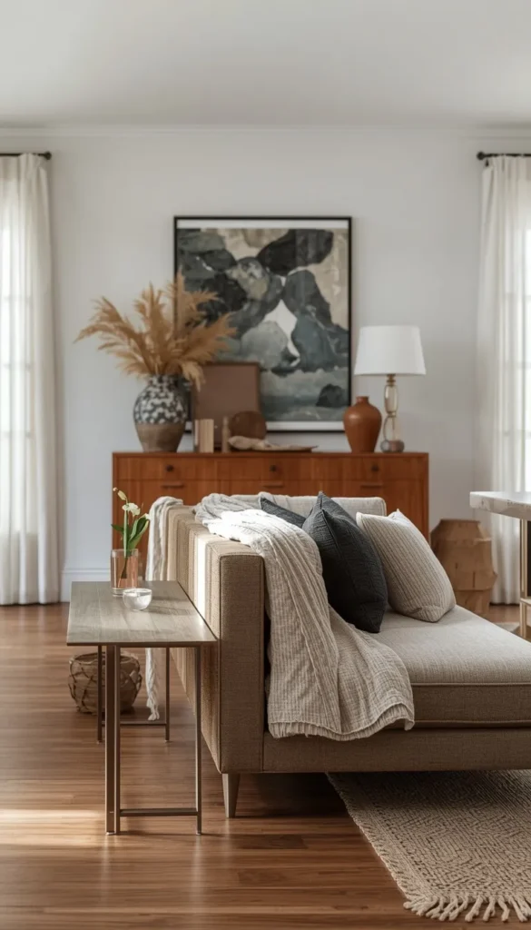 Living and Dining Zone Divider Layout